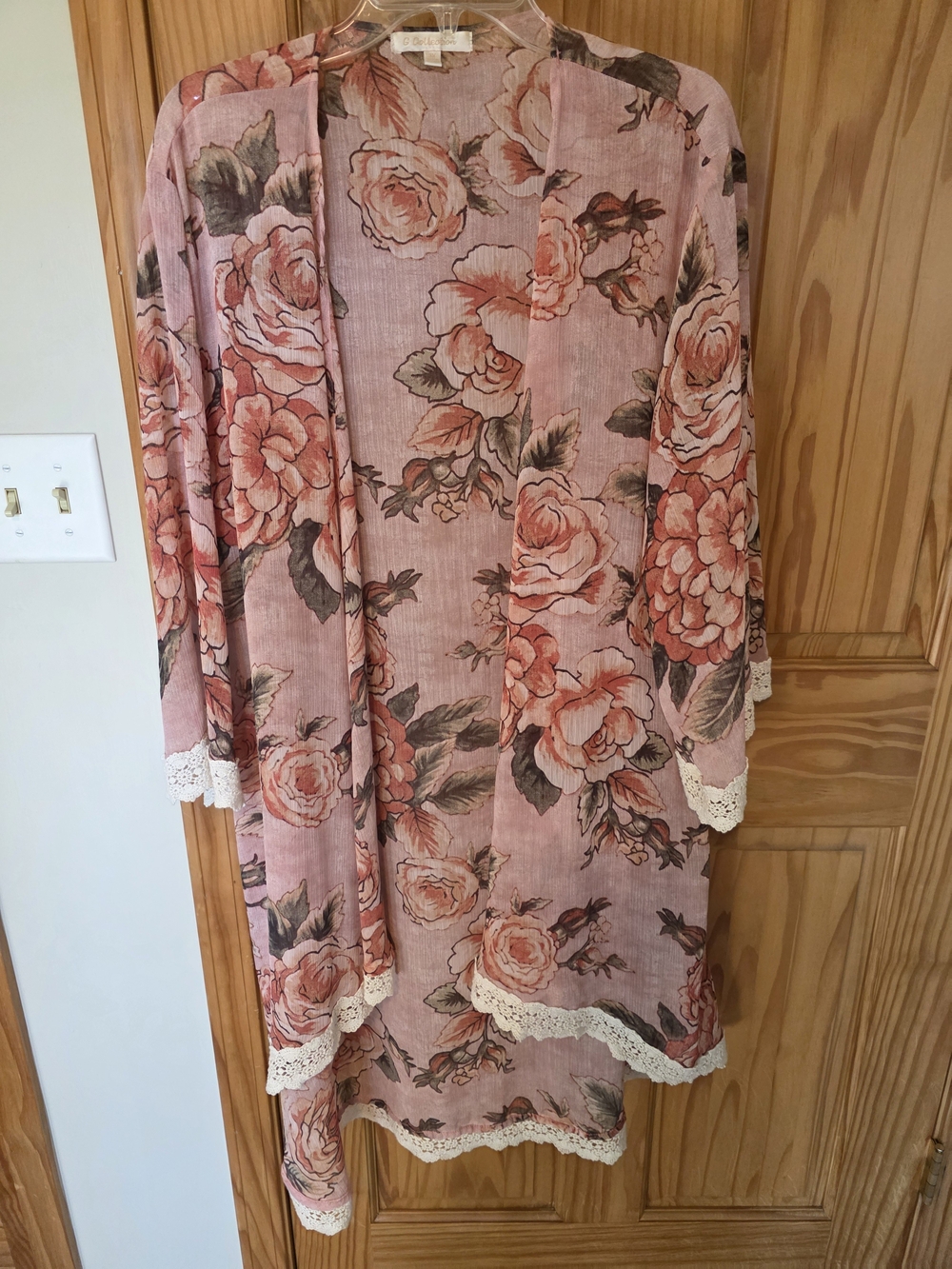 Womens Plus Size Maxi Kimono-3xl